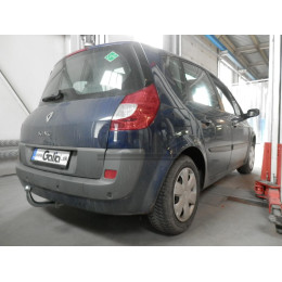 R068A GALIA Полностью оцинкованный фаркоп на Renault Grand Scenic II, Scenic II, Megane II хетчбек 2004-2009, в т.ч. модели с парктрониками. Подрозетник убирается за бамп