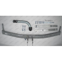 R068A GALIA Полностью оцинкованный фаркоп на Renault Grand Scenic II, Scenic II, Megane II хетчбек 2004-2009, в т.ч. модели с парктрониками. Подрозетник убирается за бамп
