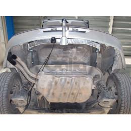R070C GALIA Полностью оцинкованный фаркоп на Renault Laguna II лифтбек 2001-2008. Тип шара: C (горизонтальный съемный). Установка без снятия и выреза бампера. 