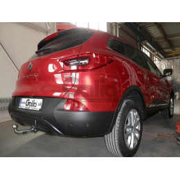 R095C GALIA Полностью оцинкованный фаркоп на Renault Kadjar 2015-2022. Подрозетник убирается за бампер. Тип шара: C (горизонтальный съемный). Установка без в