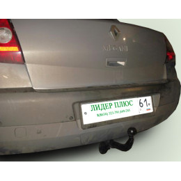 R103-A Лидер-плюс ТСУ для Renault Megane 2 седан 2003-2009 без выреза бампера. Нагрузки: 1100/75 кг, масса фаркопа 14,94 кг (без электрики в комплекте)
