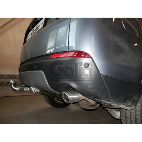 R104A GALIA Полностью оцинкованный фаркоп на Land Rover Discovery Sport, только 5-местная версия с запасным колесом в багажнике 2015-2019. Тип шара: A. Требуется вырез бампера. Нагрузки: 2500/150 кг, масса фаркопа 21,52 кг
