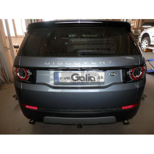 R104A GALIA Полностью оцинкованный фаркоп на Land Rover Discovery Sport, только 5-местная версия с запасным колесом в багажнике 2015-2019. Тип шара: A. Требуется вырез бампера. Нагрузки: 2500/150 кг, масса фаркопа 21,52 кг