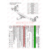 R112-A Лидер-плюс ТСУ для Renault Kangoo 2008-2021, Mercedes Citan 2012-2021 без снятия и выреза бампера. Нагрузки: 1300/75 кг, масса фаркопа 16 кг (без электрики в комплекте)