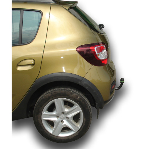 R114-A Лидер-плюс ТСУ для Renault Logan I седан 2005-2014, Logan II седан 2014-2022 (без выреза бампера), Renault Sandero 2014-2022, Renault Sandero Stepway 2014-2022 (требуется вырез в бампере). Нагрузки: 1200/75 кг, масса фаркопа 13,22 кг (без электрики