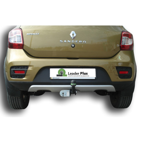 R114-A Лидер-плюс ТСУ для Renault Logan I седан 2005-2014, Logan II седан 2014-2022 (без выреза бампера), Renault Sandero 2014-2022, Renault Sandero Stepway 2014-2022 (требуется вырез в бампере). Нагрузки: 1200/75 кг, масса фаркопа 13,22 кг (без электрики