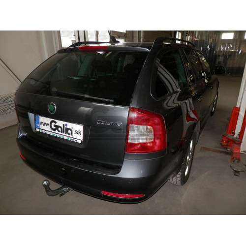 S086C GALIA Полностью оцинкованный фаркоп на Skoda Octavia II седан/универсал 2005-2013, Skoda Octavia Scout 2008-2013, в т.ч. 4WD. Подрозетник убирается за бампер. Тип шара: C (горизонтальный съемный). Подрезка бампера. Нагрузки: 1600/80 кг, масса фаркоп