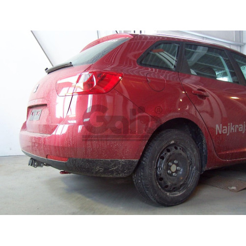S095A GALIA Полностью оцинкованный фаркоп на SEAT Ibiza IV хетчбек 3/5 дверей 2008-2017, Ibiza ST универсал 2010-2017. Тип шара: A. Подрезка бампера. Нагрузки: 1200/75 кг, масса фаркопа 13,71 кг