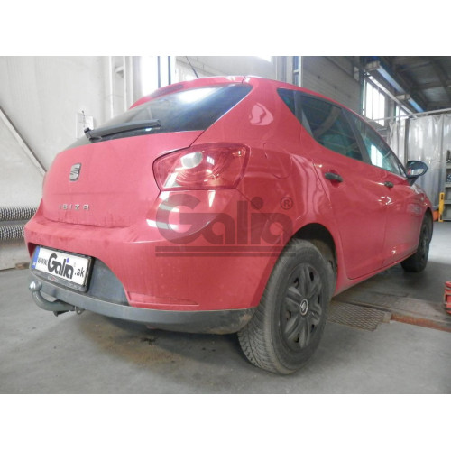 S095A GALIA Полностью оцинкованный фаркоп на SEAT Ibiza IV хетчбек 3/5 дверей 2008-2017, Ibiza ST универсал 2010-2017. Тип шара: A. Подрезка бампера. Нагрузки: 1200/75 кг, масса фаркопа 13,71 кг
