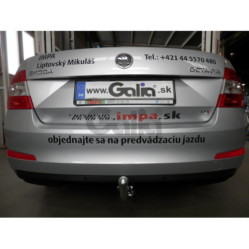 S105C GALIA Полностью оцинкованный фаркоп на Skoda Octavia III седан/универсал 2013-2020, Octavia IV седан/универсал 2020-, включая 4x4, включая Scout, Volkswagen Golf VII Sportsvan рестайлинг 2018-2020, Volkswagen T-Roc 2017-. Тип шара: C (горизонтальный