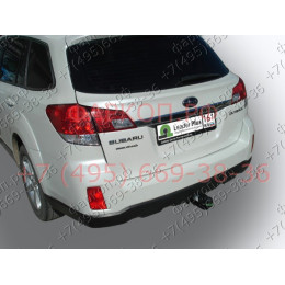 S307-A Лидер-плюс ТСУ для Subaru Outback (ВМ) 2009-2015. Требуется подрезка бампера. Нагрузки: 1500/75 кг, масса фаркопа 14,04 кг (без электрики в комплекте)