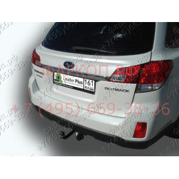 S307-A Лидер-плюс ТСУ для Subaru Outback (ВМ) 2009-2015. Требуется подрезка бампера. Нагрузки: 1500/75 кг, масса фаркопа 14,04 кг (без электрики в комплекте)