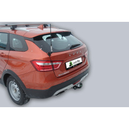 T-VAZ-44A TAVIALS ТСУ со съемным шаром для Lada Vesta Cross универсал 2017-2022. Требуется подрезка бампера. Нагрузки: 1100/75 кг, масса фаркопа 14,1 кг (без электрик