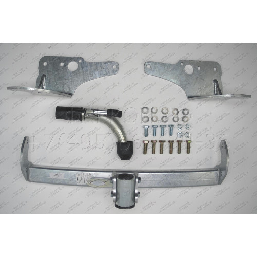 T064C GALIA Полностью оцинкованный фаркоп на Toyota Corolla седан E170 2013-2019. Тип шара: C (горизонтальный съемный). Невидимый вырез бампера. Нагрузки: 1600/75 кг, масса фаркопа 16,57 кг
