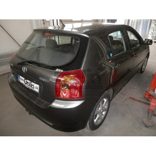 T067A GALIA Полностью оцинкованный фаркоп на Toyota Corolla хетчбек 3/5 дверей 2002-2007. Тип шара: A. Невидимый вырез бампера. Нагрузки: 1300/75 кг, масса фаркопа 13,52 кг