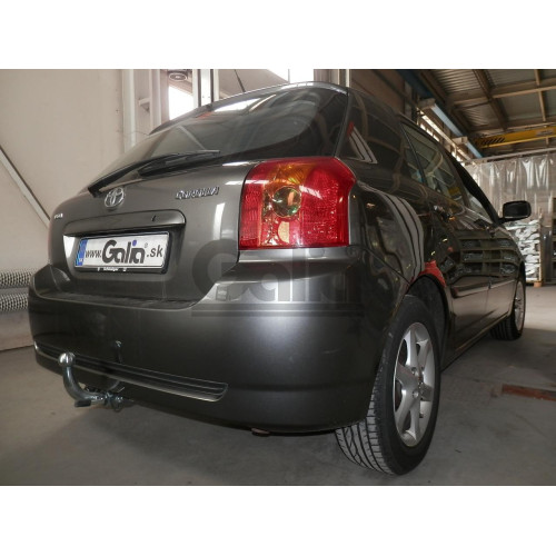 T067A GALIA Полностью оцинкованный фаркоп на Toyota Corolla хетчбек 3/5 дверей 2002-2007. Тип шара: A. Невидимый вырез бампера. Нагрузки: 1300/75 кг, масса фаркопа 13,52 кг
