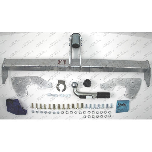 T078C GALIA Полностью оцинкованный фаркоп на Toyota Hilux 2015-, JAC T6 2021-, JAC T8 2018-, JAC Т8 Pro 2023-, Sollers ST6 2023-, Sollers ST8 2025-. Тип шара: C (горизонтальный съемный). Установка без выреза бампера. Нагрузки: 3500/140 кг, масса фаркопа 2