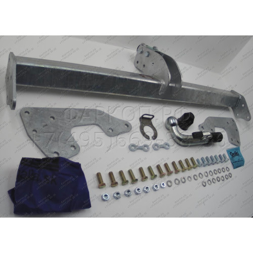 T078C GALIA Полностью оцинкованный фаркоп на Toyota Hilux 2015-, JAC T6 2021-, JAC T8 2018-, JAC Т8 Pro 2023-, Sollers ST6 2023-, Sollers ST8 2025-. Тип шара: C (горизонтальный съемный). Установка без выреза бампера. Нагрузки: 3500/140 кг, масса фаркопа 2