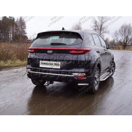 TCU00132 ТСС Фаркоп на Kia Sportage 2018-2022. Невидимая подрезка бампера. Тип шара: E (шаровый узел под американский квадрат). Нагрузки: 1600/100 кг
