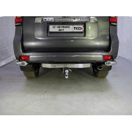TCU00170 ТСС Фаркоп на Toyota Land Cruiser Prado 150 Black Onyx 2020-2023 с накладкой с надписью Land Cruiser без подрезки бампера. Тип шара: E (шаровый узел под американский