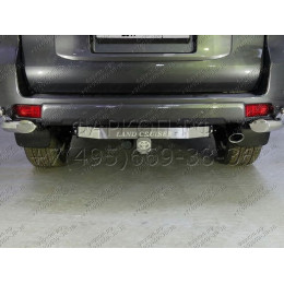 TCU00170 ТСС Фаркоп на Toyota Land Cruiser Prado 150 Black Onyx 2020-2023 с накладкой с надписью Land Cruiser без подрезки бампера. Тип шара: E (шаровый узел под американский