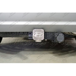 TCU00177 ТСС Фаркоп на Hyundai Santa Fe 2021-2023. Требуется подрезка бампера. Тип шара: E (шаровый узел под американский квадрат). Нагрузки: 1500/80 кг