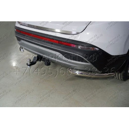 TCU00177 ТСС Фаркоп на Hyundai Santa Fe 2021-2023. Требуется подрезка бампера. Тип шара: E (шаровый узел под американский квадрат). Нагрузки: 1500/80 кг