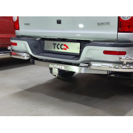 TCU00425N ТСС Фаркоп на Sollers ST6 2023-, Sollers ST8 2025- с накладкой с надписью Sollers без подрезки бампера. Тип шара: E (шаровый узел под американский квадрат с