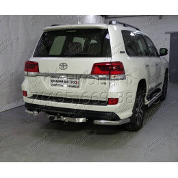 TCU00050 ТСС Фаркоп на Toyota Land Cruiser 200 2007-2021 с накладкой с надписью Toyota без подрезки бампера. Тип шара: F. Нагрузки: 1500/100 кг