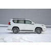 TPR-09-991124.00 PT GROUP Фаркоп с нержавеющей накладкой на Toyota Land Cruiser Prado J120 2003-2009, J150 2009-2023, Lexus GX 470 2003-2009, GX 460 2009-2023 без подрезки бампера. Тип шара: E (легкосъемный шар под квадрат). Нагрузки: 3500/130 кг, масса ф