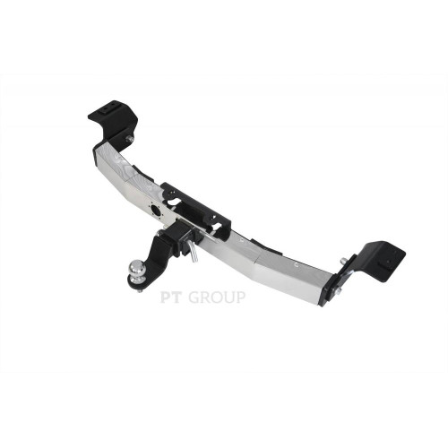 TPR-09-991124.00 PT GROUP Фаркоп с нержавеющей накладкой на Toyota Land Cruiser Prado J120 2003-2009, J150 2009-2023, Lexus GX 470 2003-2009, GX 460 2009-2023 без подрезки бампера. Тип шара: E (легкосъемный шар под квадрат). Нагрузки: 3500/130 кг, масса ф