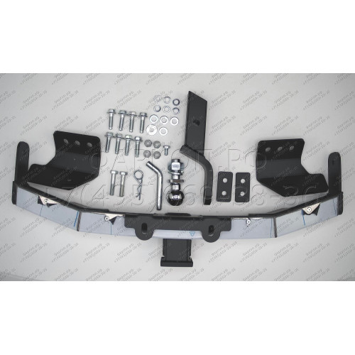 TPR-09-991124.00 PT GROUP Фаркоп с нержавеющей накладкой на Toyota Land Cruiser Prado J120 2003-2009, J150 2009-2023, Lexus GX 470 2003-2009, GX 460 2009-2023 без подрезки бампера. Тип шара: E (легкосъемный шар под квадрат). Нагрузки: 3500/130 кг, масса ф