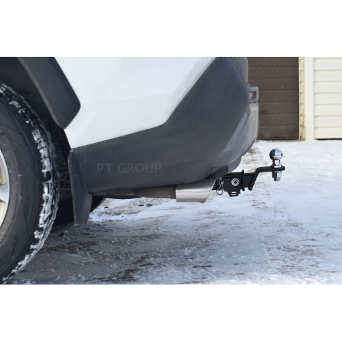 TRV-19-991122.00 PT GROUP Фаркоп на Toyota RAV4 2019-2025, Suzuki Across 2020-2025 без подрезки бампера. Тип шара: E (легкосъемный шар под квадрат). Нагрузки: 2100/60 кг, масса фаркопа 17,1 кг (без электрики в комплекте)