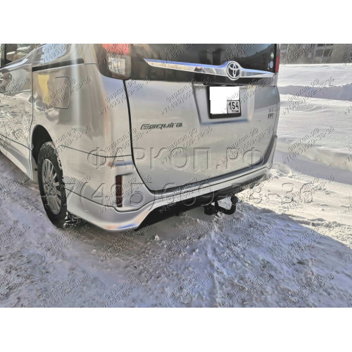 H.T78.A HALTY Фаркоп на Toyota Voxy 2WD/4WD 2014-2022, Toyota Noah 2WD/4WD 2014-2022, Toyota Esquire 2WD/4WD 2014-2022 без подрезки бампера. Тип шара: A. Нагрузки: 1200/50 кг, масса фаркопа 20,8 кг