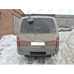 H.T54.A HALTY Фаркоп на Toyota Hiace H100 правый руль 1989-2004 (только авто со штатными местами) без подрезки бампера. Тип шара: A. Нагрузки: 750/75 кг, масса фарко
