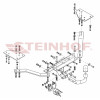 V-282 STEINHOF Фаркоп на Volvo S40 седан 2004-2012, Volvo V50 универсал 2004-2012 без подрезки бампера. Тип шара: A. Нагрузки: 1600/75 кг, масса фаркопа 15,9 кг (без электрики в комплекте)