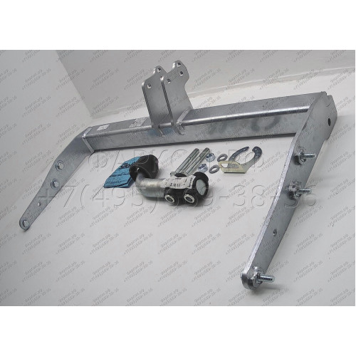 V064A GALIA Полностью оцинкованный фаркоп на Volkswagen Transporter / Caravelle / Multivan T5 2003-2015, T6 2015-2024, включая 4WD, включая модели с парктрониками. Тип шара: A. Без выреза бампера. Нагрузки: 2800/120 кг, масса фаркопа 14,62 кг