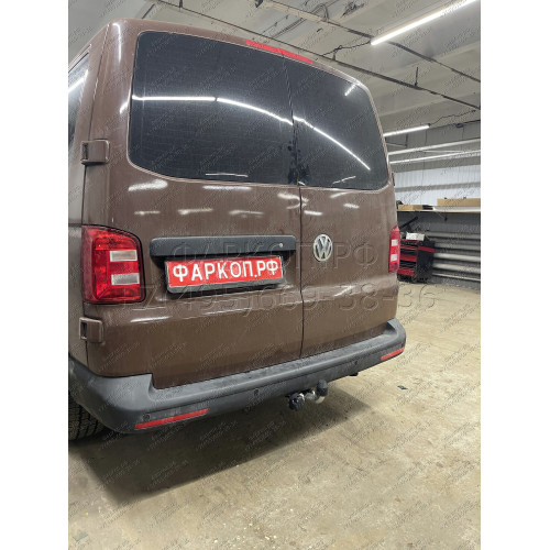V064A GALIA Полностью оцинкованный фаркоп на Volkswagen Transporter / Caravelle / Multivan T5 2003-2015, T6 2015-2024, включая 4WD, включая модели с парктрониками. Тип шара: A. Без выреза бампера. Нагрузки: 2800/120 кг, масса фаркопа 14,62 кг