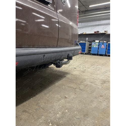 V064A GALIA Полностью оцинкованный фаркоп на Volkswagen Transporter / Caravelle / Multivan T5 2003-2015, T6 2015-2024, включая 4WD, включая модели с парктрониками. Тип шара: A. Без выреза бампера. Нагрузки: 2800/120 кг, масса фаркопа 14,62 кг