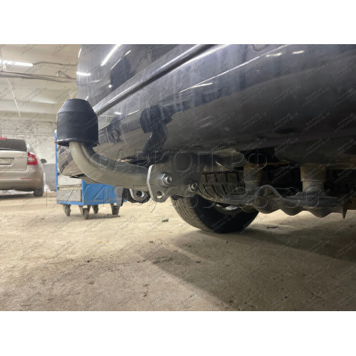 V064A GALIA Полностью оцинкованный фаркоп на Volkswagen Transporter / Caravelle / Multivan T5 2003-2015, T6 2015-2024, включая 4WD, включая модели с парктрониками. Тип шара: A. Без выреза бампера. Нагрузки: 2800/120 кг, масса фаркопа 14,62 кг