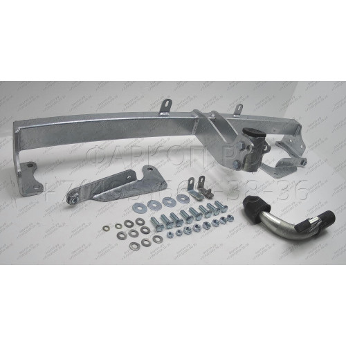 V067C GALIA Полностью оцинкованный фаркоп на Volkswagen Caddy 2004-2020, включая Maxi, включая 4WD. Подрозетник убирается за бампер. Тип шара: C (горизонтальный съемный). Установка без выреза бампера. Нагрузки: 1650/80 кг, масса фаркопа 16,37 кг