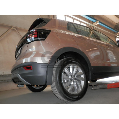 V088A GALIA Полностью оцинкованный фаркоп на Volkswagen T-Cross 2018-2024. Подрозетник убирается за бампер. Тип шара: A. Невидимый вырез бампера. Нагрузки: 1400/70 кг, масса фаркопа 14,72 кг