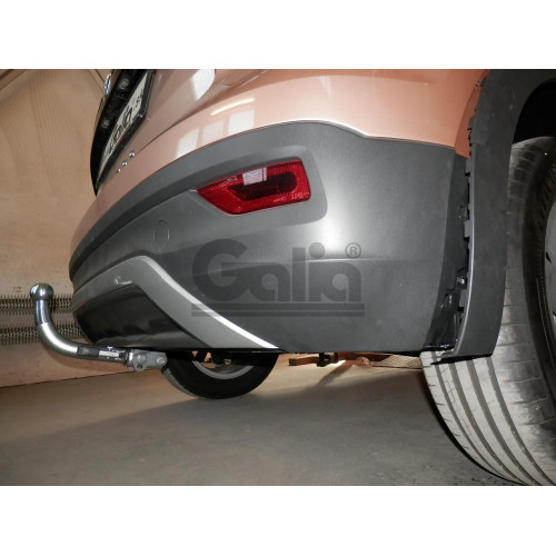 V088A GALIA Полностью оцинкованный фаркоп на Volkswagen T-Cross 2018-2024. Подрозетник убирается за бампер. Тип шара: A. Невидимый вырез бампера. Нагрузки: 1400/70 кг, масса фаркопа 14,72 кг