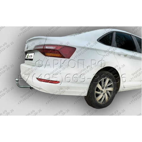 V128-A Лидер-плюс ТСУ для Volkswagen Jetta 2018-2022. Требуется подрезка бампера. Нагрузки: 1200/75 кг, масса фаркопа 20 кг (без электрики в комплекте)