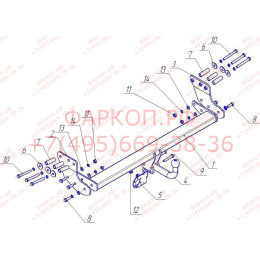VL 01 AVTOS Фаркоп на Volvo XC90 2003-2014. Необходима подрезка бампера. Тип шара: A. Нагрузки: 1500/75 кг, масса фаркопа 22,5 кг (без электрики в комплекте)