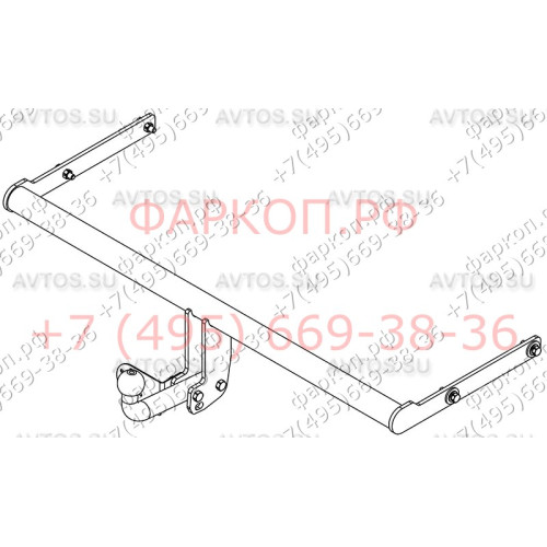 VW 33 AVTOS Фаркоп на Volkswagen Polo седан 2010-2020, Polo лифтбек 2020-2022, Skoda Rapid 2013-2020, 2020-, Jetta VA3 2019-. Необходима подрезка бампера. Тип шара: A. Нагрузки: 750/50 кг, масса фаркопа 11 кг (без электрики в комплекте)