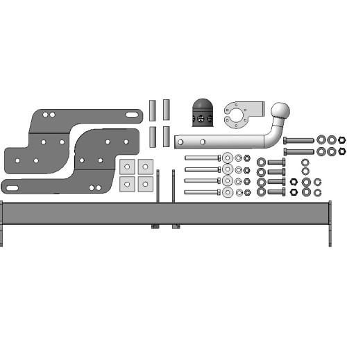 R101As АвтоСтандарт Фаркоп с оцинкованным шаром на Renault Duster 2012-2015, 2015-2021, 2021-2022, Nissan Terrano 2014-2022. Требуется подрезка бампера. Тип шара: A. Нагрузки: 1250/75 кг, масса фаркопа 13,7 кг (без электрики в комплекте)