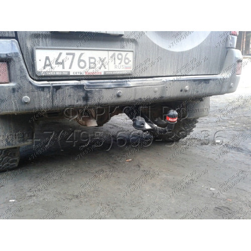 6508-A ORIS Фаркоп на UAZ 3159, 3160, 3162, 3163 Patriot 4x4 1994-2015, 2015- без подрезки бампера. Тип шара: A. Нагрузки: 1500/75 кг, масса фаркопа 13,3 кг (без электрики в комплекте)