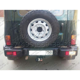UAZ-01 AVTOS Фаркоп на УАЗ 31512 (469), 31514, 463, Hunter 1989- без снятия и подрезки бампера. Тип шара: H (несъемный сварной). Нагрузки: 800/50 кг, масса фаркопа 10 кг (