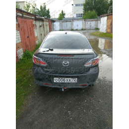 4528-A ORIS Фаркоп на Mazda 6 хетчбек/седан 2008-2013. Необходима подрезка бампера. Тип шара: A. Нагрузки: 1500/70 кг, масса фаркопа 19,4 кг (без электрики в комп